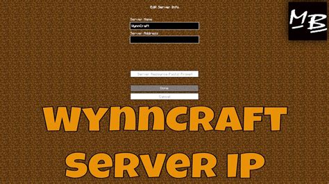 wynncraft server ip.
